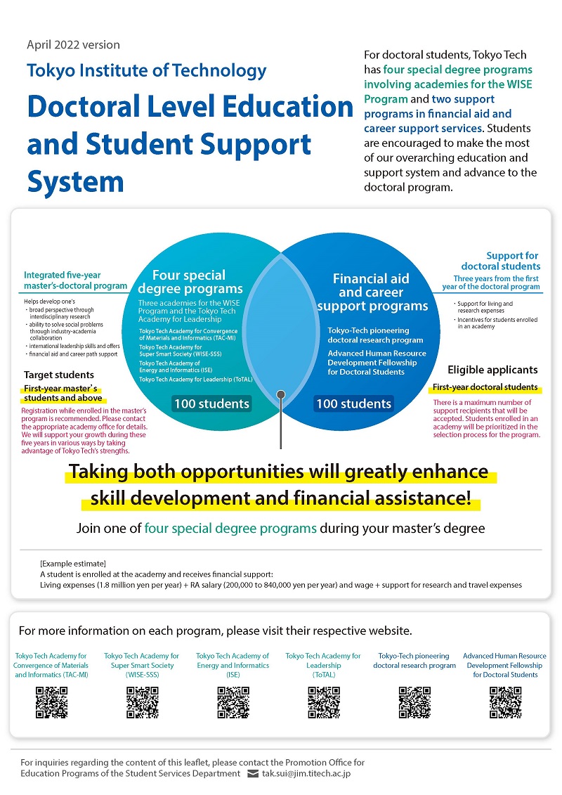 Doctoral Level Education and Student Support System